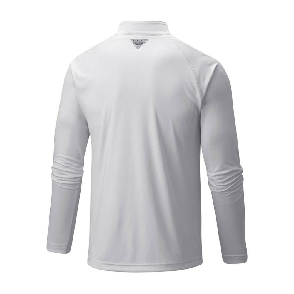 Los Angeles Dodgers Terminal Tackle Omni-Shade Raglan Quarter-Zip Pullover Top White | Columbia