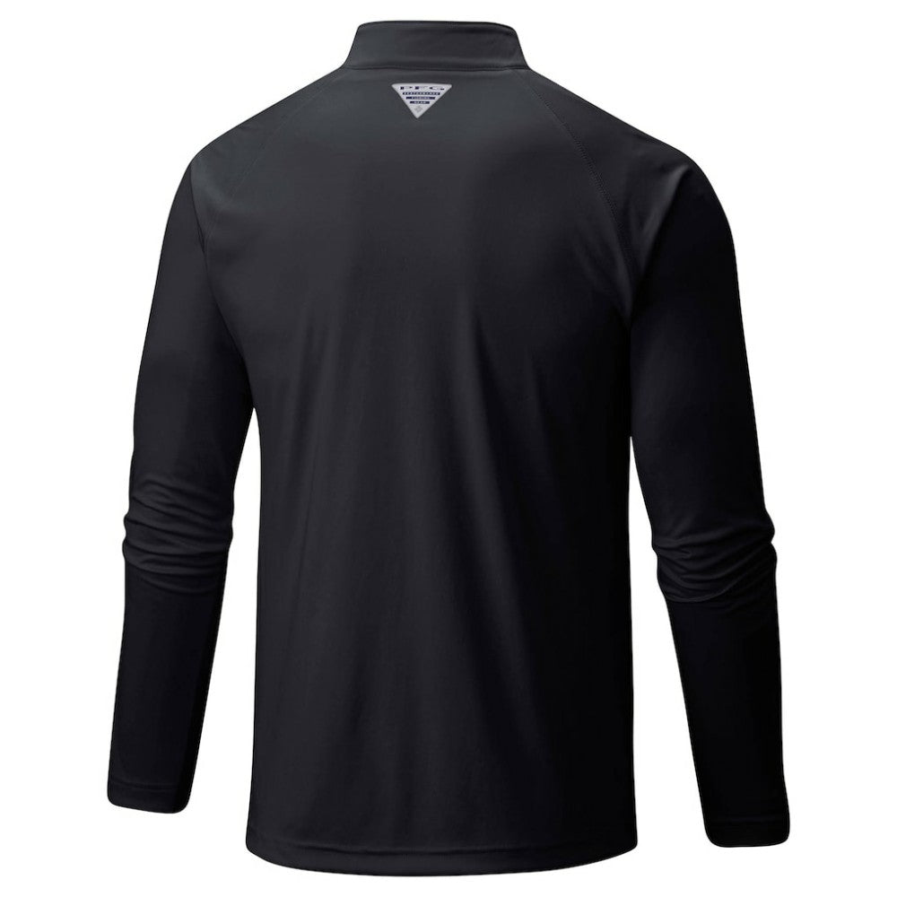 Baltimore Orioles Terminal Tackle Omni-Shade Raglan Quarter-Zip Pullover Top Black | Columbia