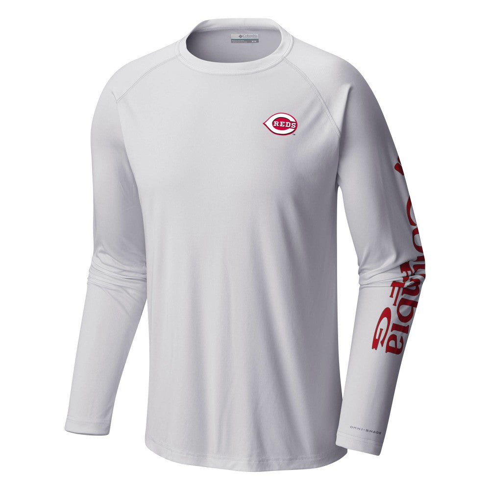 Cincinnati Reds Terminal Tackle Long Sleeve T-Shirt White | Columbia