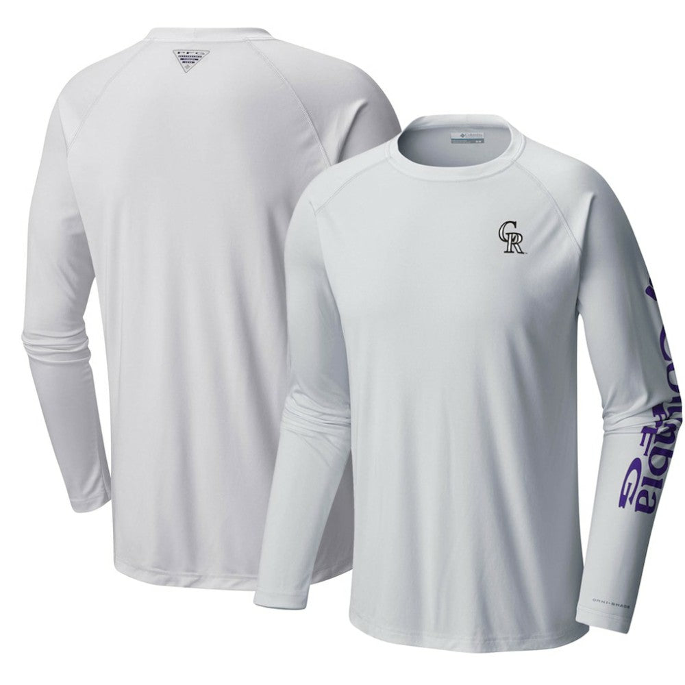 Colorado Rockies Terminal Tackle Long Sleeve T-Shirt White | Columbia