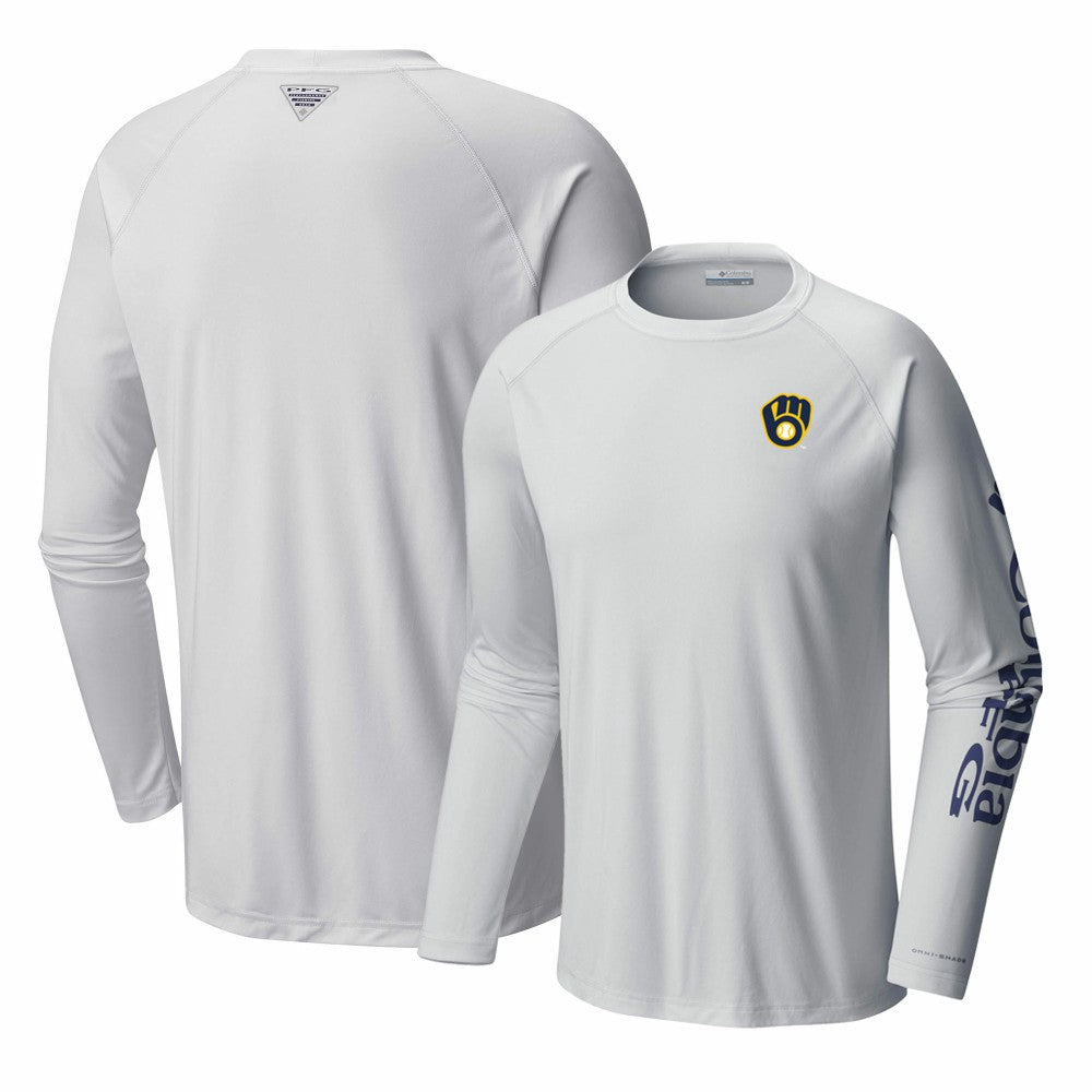 Milwaukee Brewers Terminal Tackle Long Sleeve T-Shirt White | Columbia