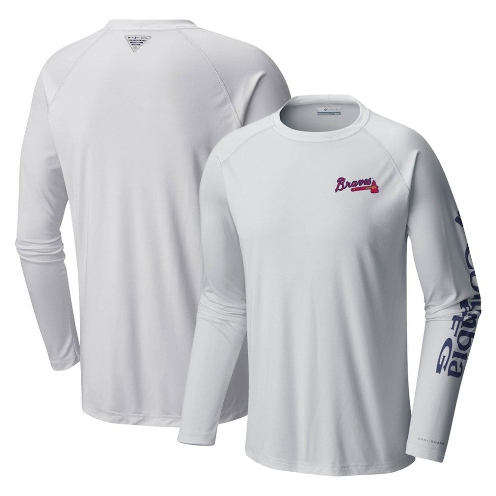 Atlanta Braves Terminal Tackle Long Sleeve T-Shirt White | Columbia