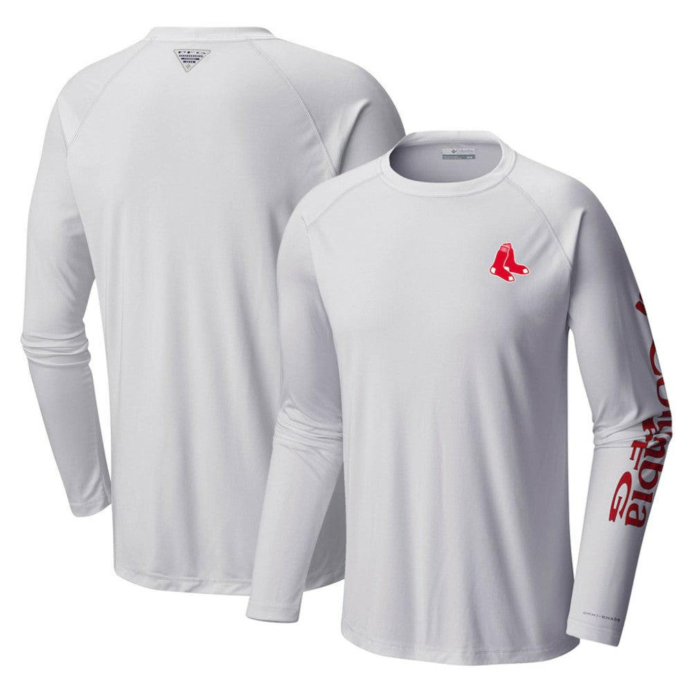 Boston Red Sox Terminal Tackle Long Sleeve T-Shirt White | Columbia