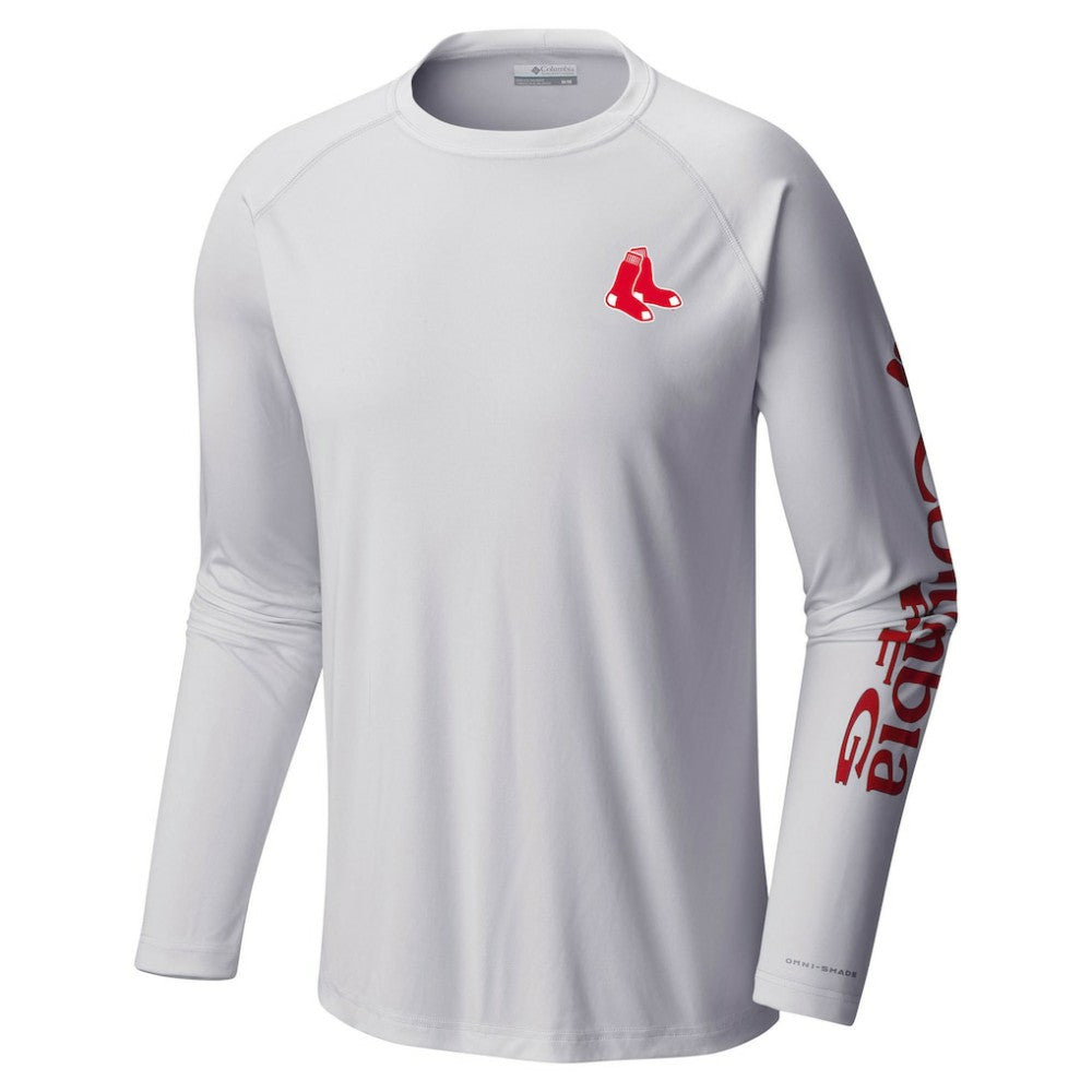 Boston Red Sox Terminal Tackle Long Sleeve T-Shirt White | Columbia