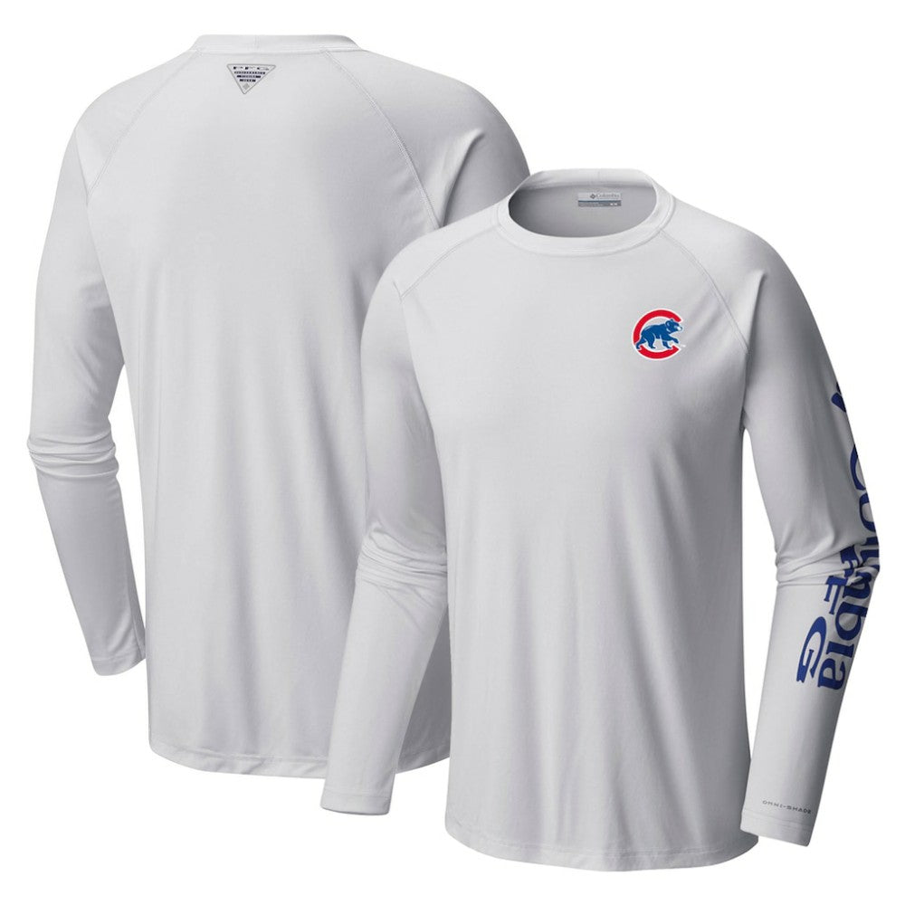 Chicago Cubs Terminal Tackle Long Sleeve T-Shirt White | Columbia