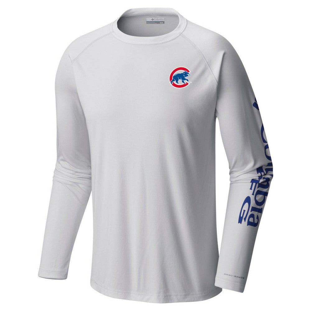 Chicago Cubs Terminal Tackle Long Sleeve T-Shirt White | Columbia