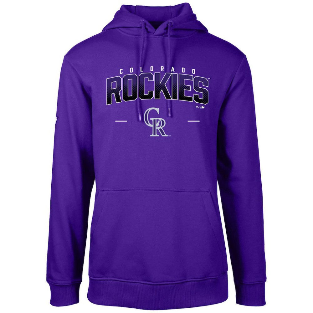 Colorado Rockies Levelwear Podium Doubleheader Pullover Hoodie Purple