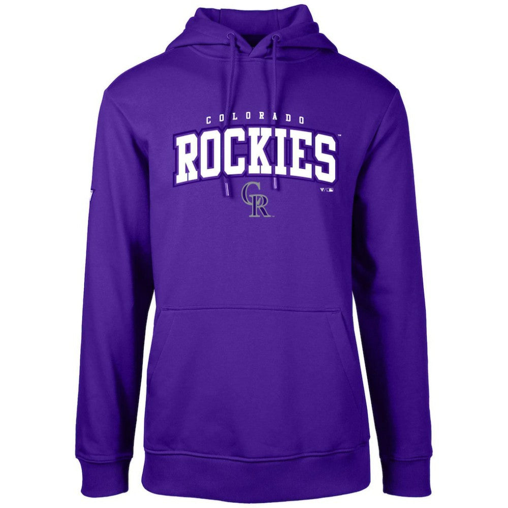 Colorado Rockies Levelwear Podium Team Arch Pullover Hoodie Purple