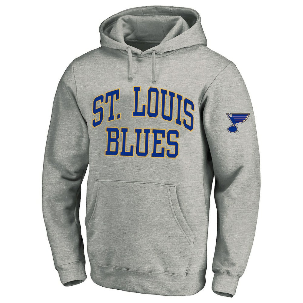 St. Louis Blues Fanatics Big & Tall Fleece Pullover Hoodie Heather Gray