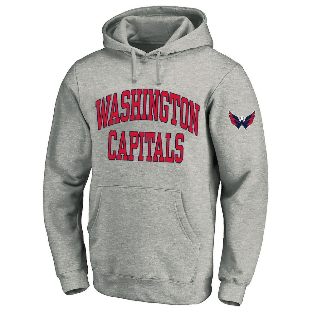 Washington Capitals Fanatics Big & Tall Fleece Pullover Hoodie Heather Gray