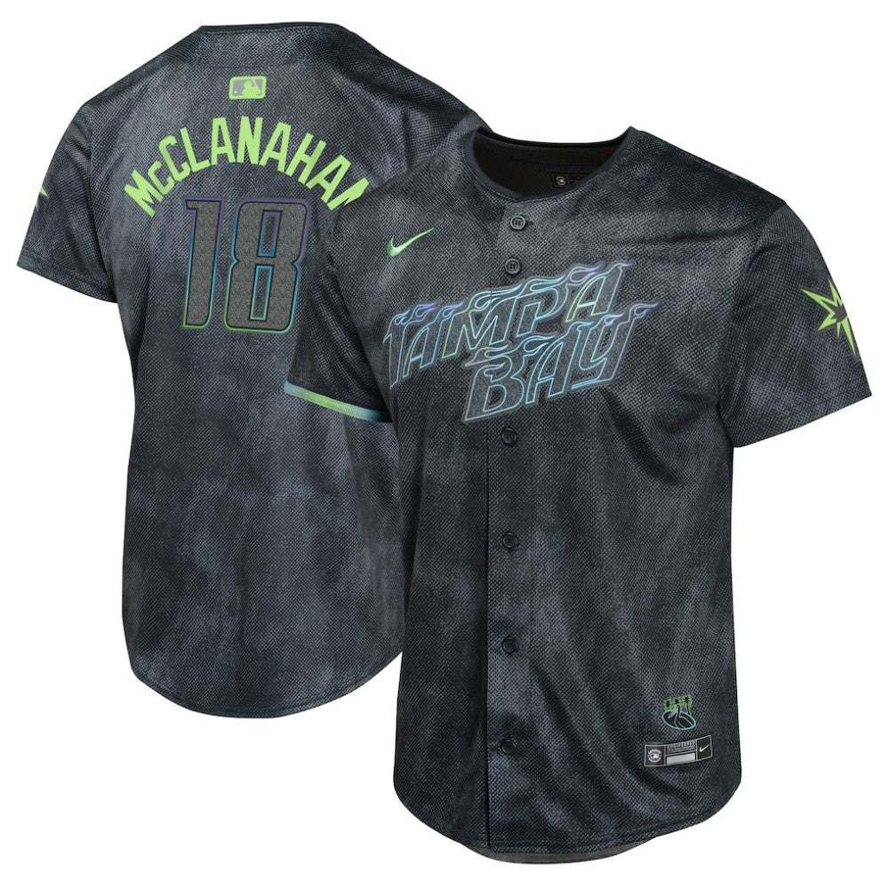 Shane McClanahan Tampa Bay Rays Youth 2024 City Connect Limited Player Jersey Charcoal | Nike