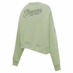 Texas Rangers Pro Standard Women's Neutral Oversized Boxy Cropped Pullover Sweatshirt Green