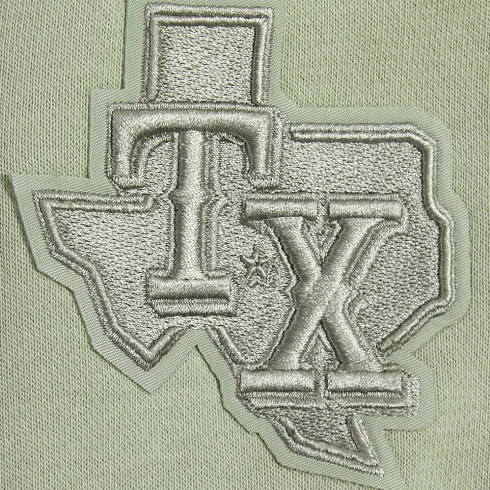 Texas Rangers Pro Standard Women's Neutral Oversized Boxy Cropped Pullover Sweatshirt Green