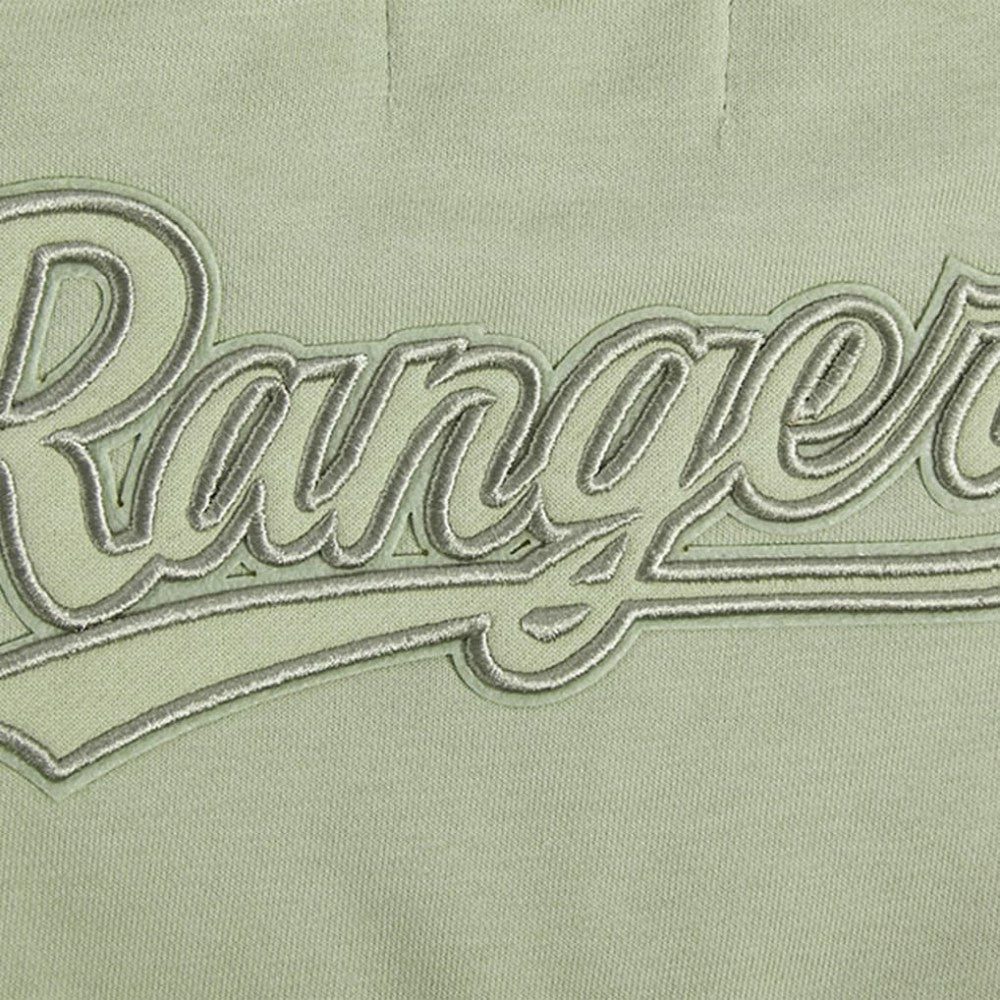 Texas Rangers Pro Standard Women's Neutral Oversized Boxy Cropped Pullover Sweatshirt Green