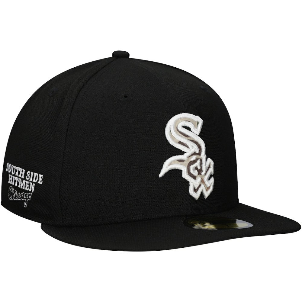 Chicago White Sox Troop Chant Camo Undervisor 59FIFTY Fitted Hat Black | New Era
