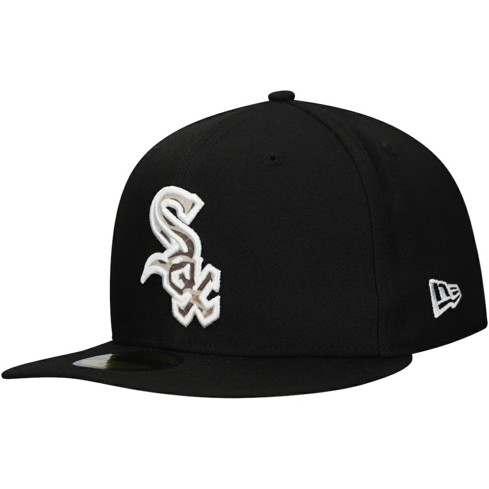 Chicago White Sox Troop Chant Camo Undervisor 59FIFTY Fitted Hat Black | New Era