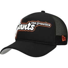 San Francisco Giants Retro Bold A-Frame Trucker 9FORTY Adjustable Hat Black | New Era