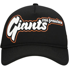 San Francisco Giants Retro Bold A-Frame Trucker 9FORTY Adjustable Hat Black | New Era