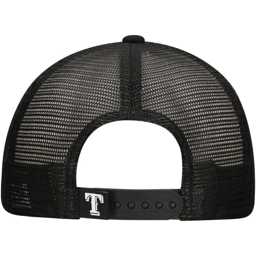 Texas Rangers Retro Bold A-Frame Trucker 9FORTY Adjustable Hat Black | New Era