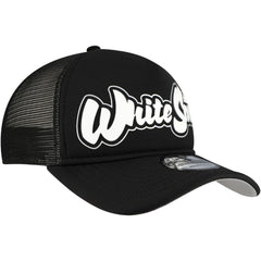 Chicago White Sox Retro Bold A-Frame Trucker 9FORTY Adjustable Hat Black | New Era