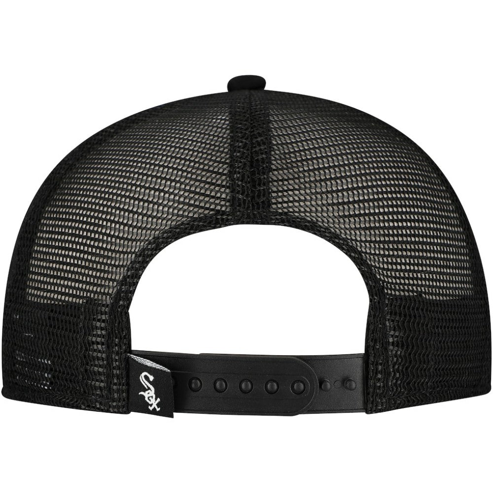 Chicago White Sox Retro Bold A-Frame Trucker 9FORTY Adjustable Hat Black | New Era