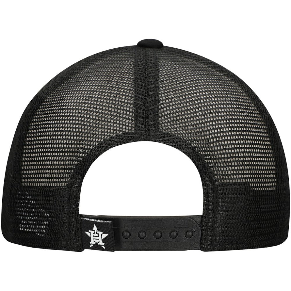 Houston Astros Retro Bold A-Frame Trucker 9FORTY Adjustable Hat Black | New Era