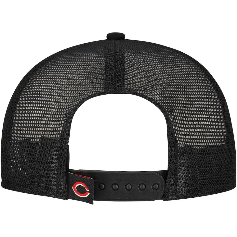 Cincinnati Reds Retro Bold A-Frame Trucker 9FORTY Adjustable Hat Black | New Era