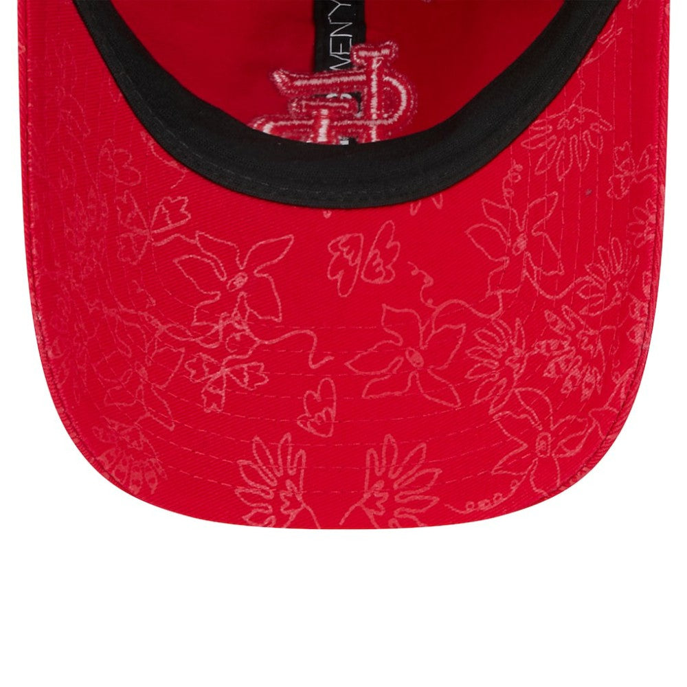 St. Louis Cardinals Women's Tonal Floral 9TWENTY Adjustable Hat Red | New Era