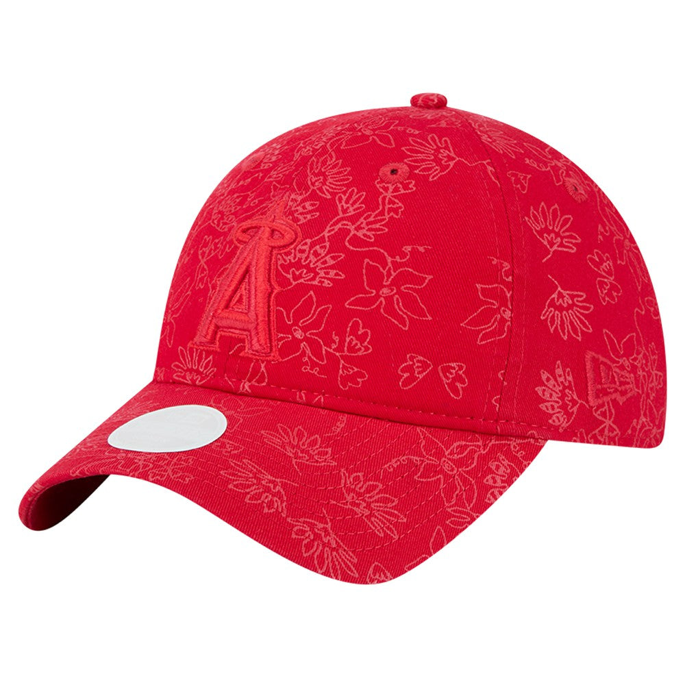 Los Angeles Angels Women's Tonal Floral 9TWENTY Adjustable Hat Red | New Era