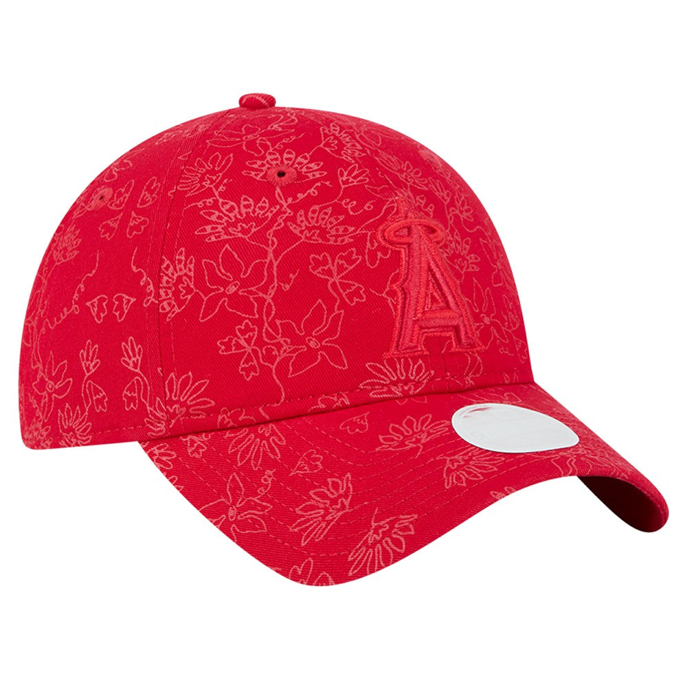Los Angeles Angels Women's Tonal Floral 9TWENTY Adjustable Hat Red | New Era