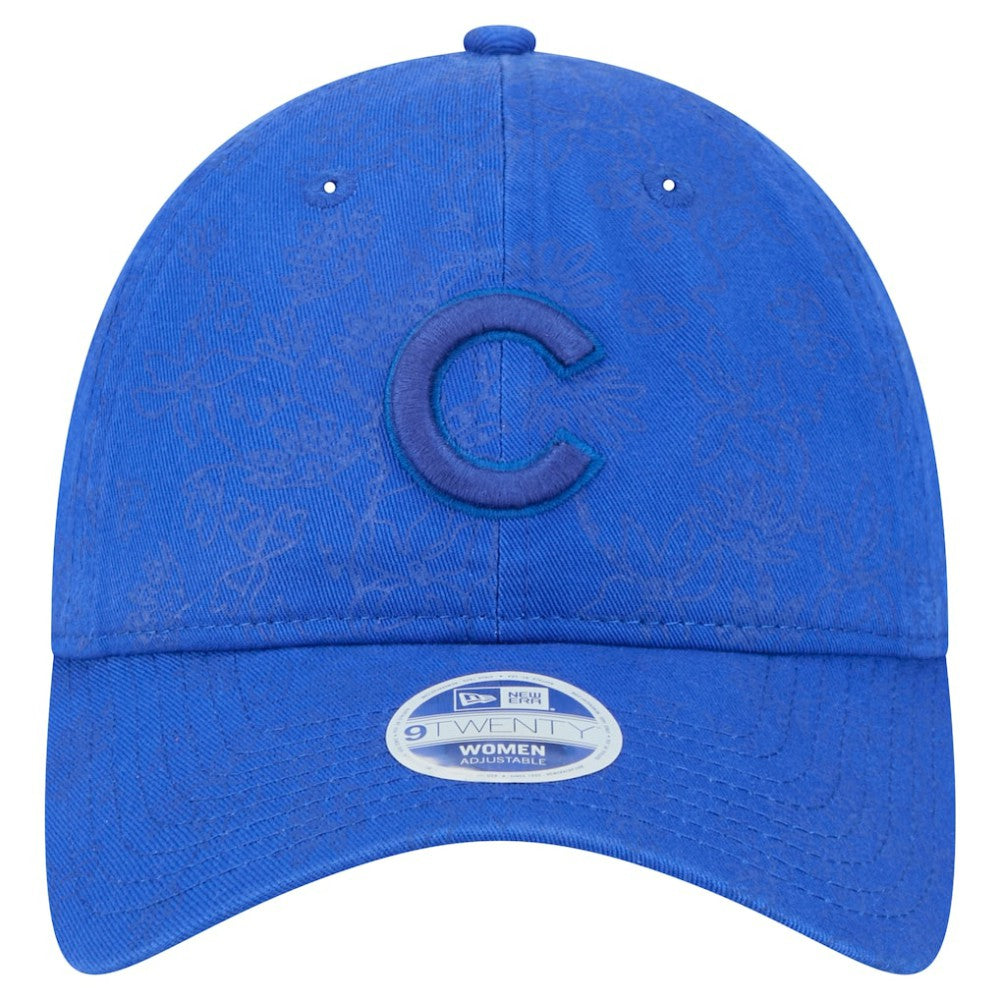 Chicago Cubs Women's Tonal Floral 9TWENTY Adjustable Hat Royal | New Era