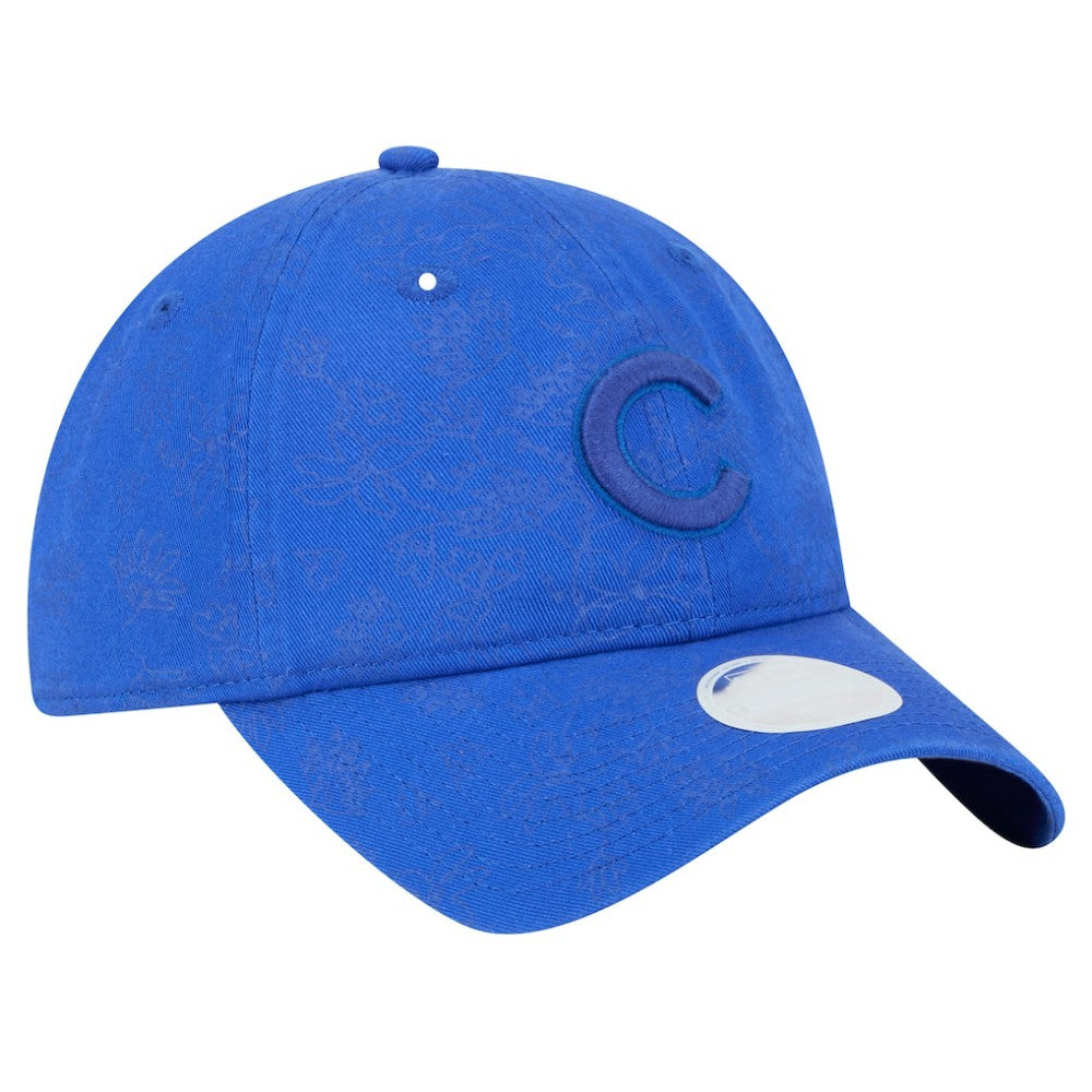 Chicago Cubs Women's Tonal Floral 9TWENTY Adjustable Hat Royal | New Era