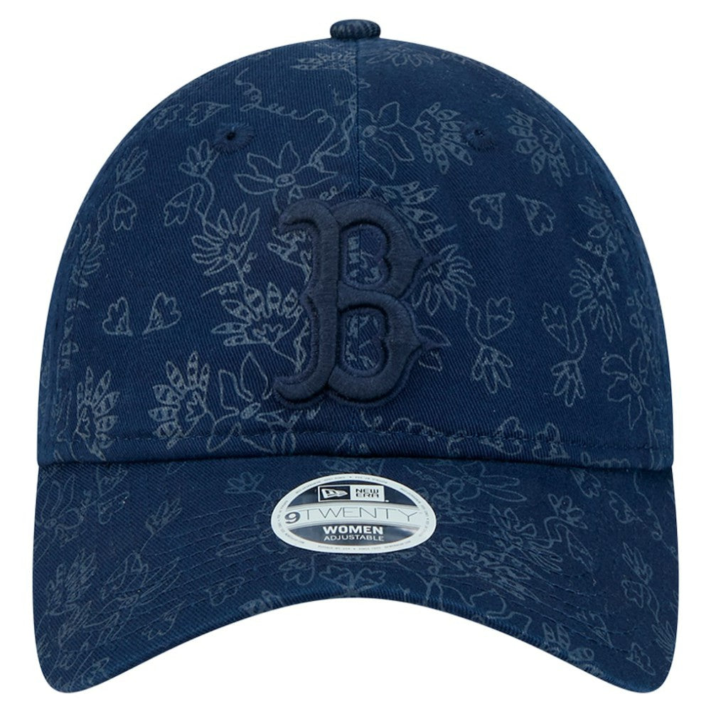 Boston Red Sox Women's Tonal Floral 9TWENTY Adjustable Hat Navy | New Era