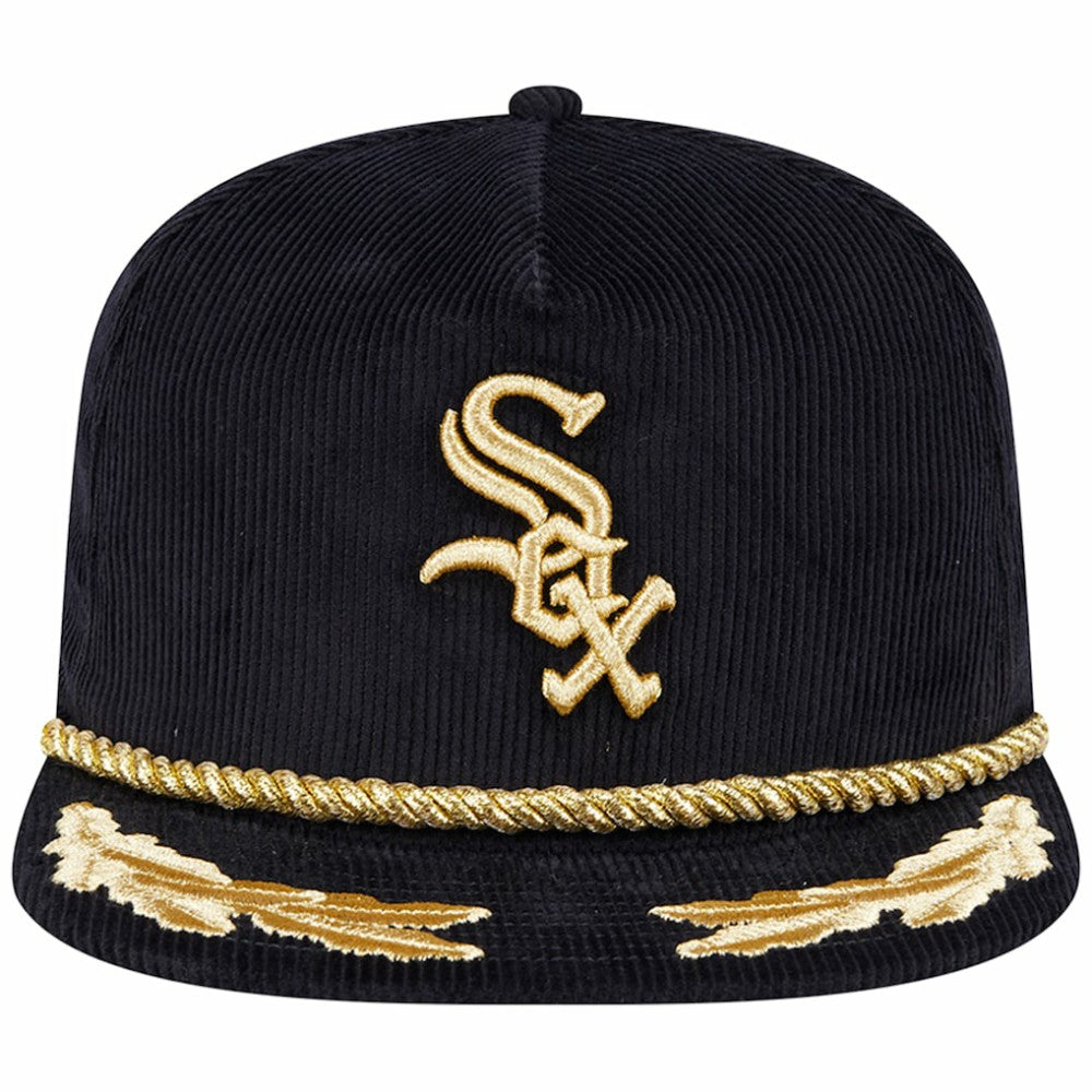Chicago White Sox Corduroy Filigree Golfer Adjustable Hat Black | New Era
