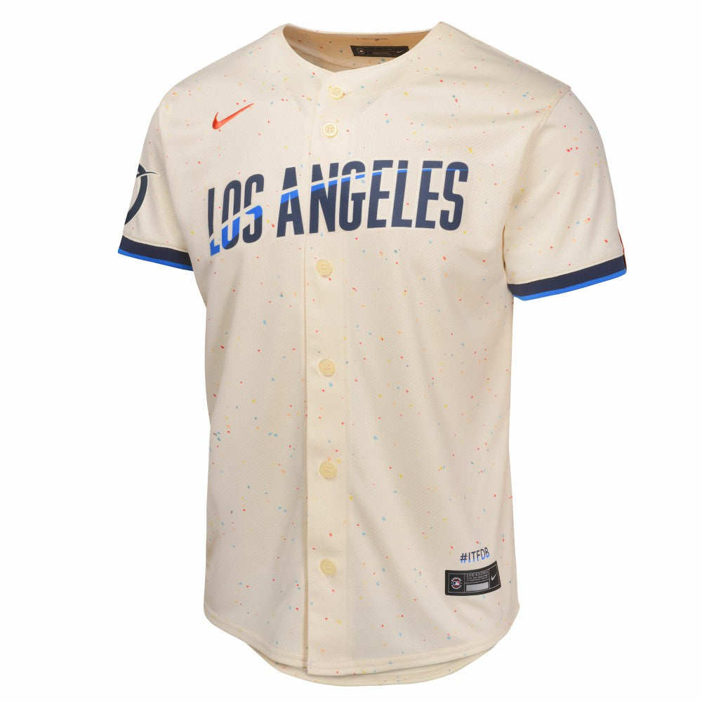 Los Angeles Dodgers Youth 2024 City Connect Limited Jersey Cream | Nike