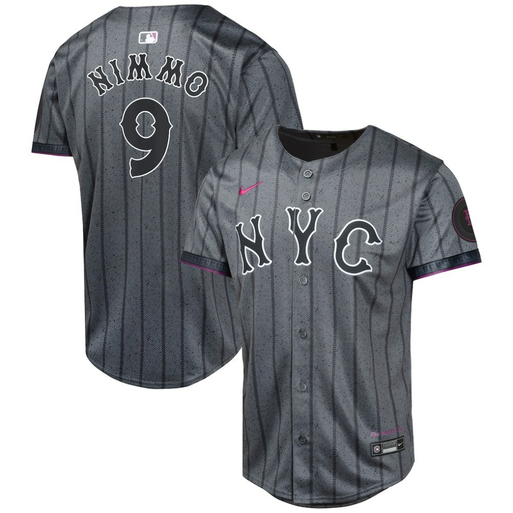 Brandon Nimmo New York Mets Youth 2024 City Connect Limited Player Jersey Graphite | Nike