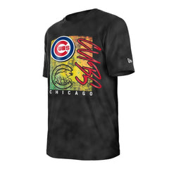 Chicago Cubs Women's Sport Classics Enzyme Wash Oversized T-Shirt Black | New Era