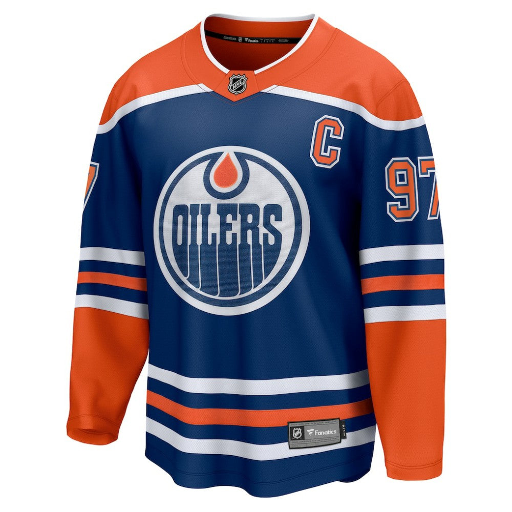 Connor McDavid Edmonton Oilers Fanatics Home Breakaway Jersey Royal