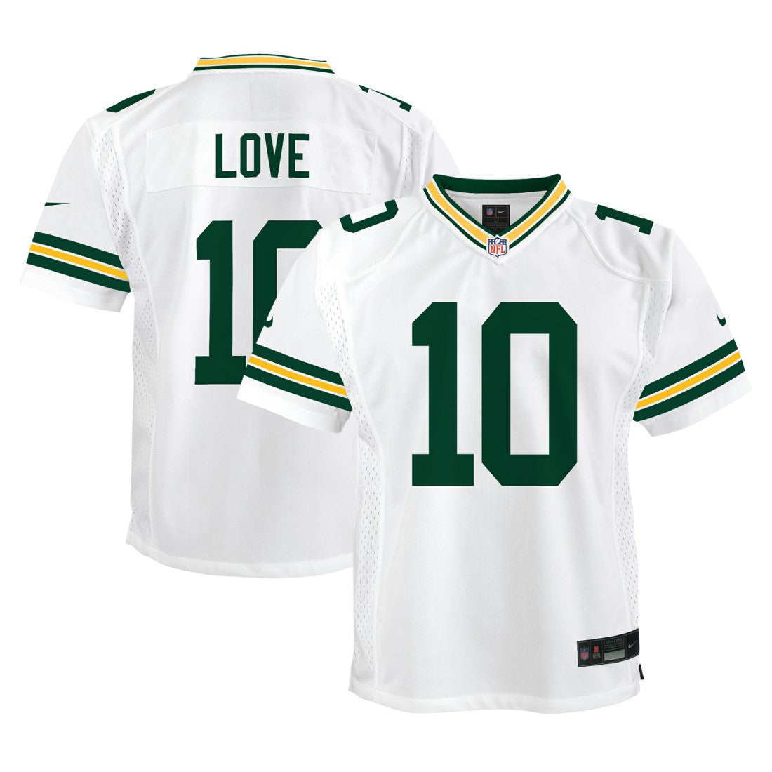 Jordan Love Green Bay Packers Youth Game Jersey - White