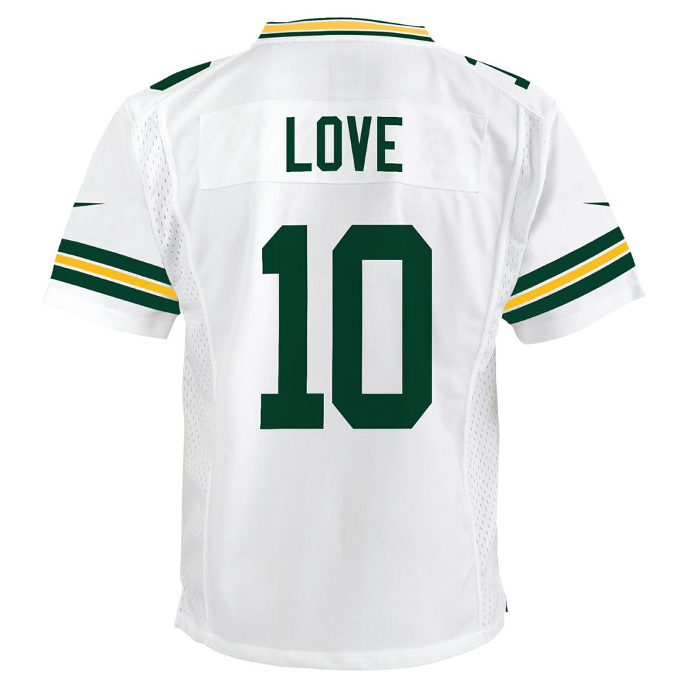 Jordan Love Green Bay Packers Youth Game Jersey - White