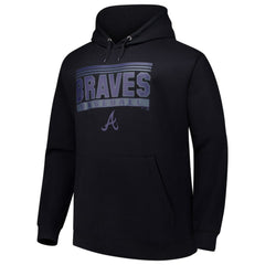 Atlanta Braves   Stack Fleece Pullover Hoodie Black