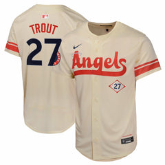 Mike Trout Los Angeles Angels Youth City Connect Limited Player Jersey Cream | Nike