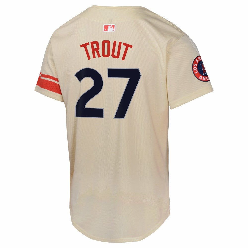 Mike Trout Los Angeles Angels Youth City Connect Limited Player Jersey Cream | Nike
