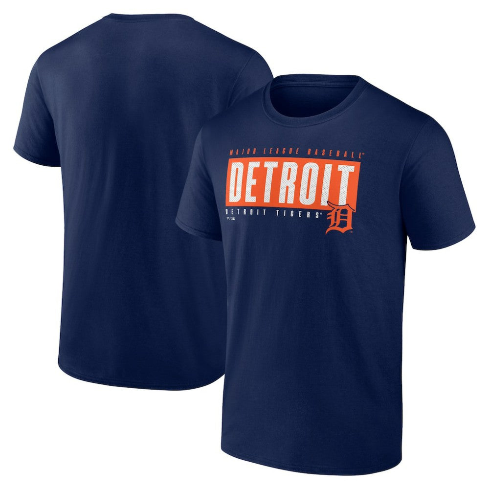Detroit Tigers Blocked Out T-Shirt Navy