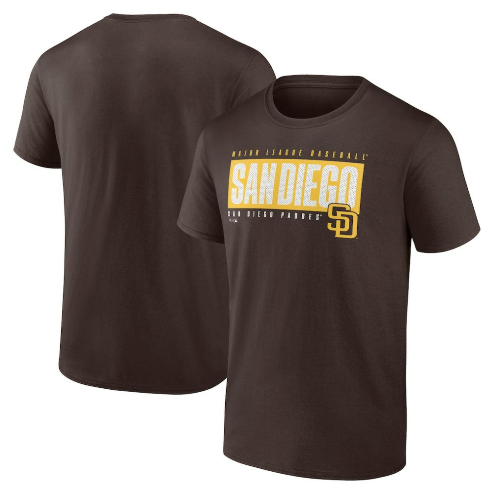 San Diego Padres Blocked Out T-Shirt Brown