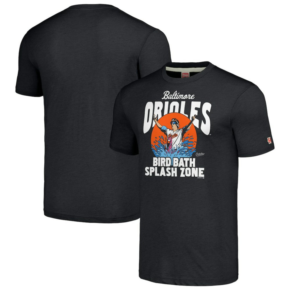 Baltimore Orioles Homage Hyper Local Tri-Blend T-Shirt Charcoal