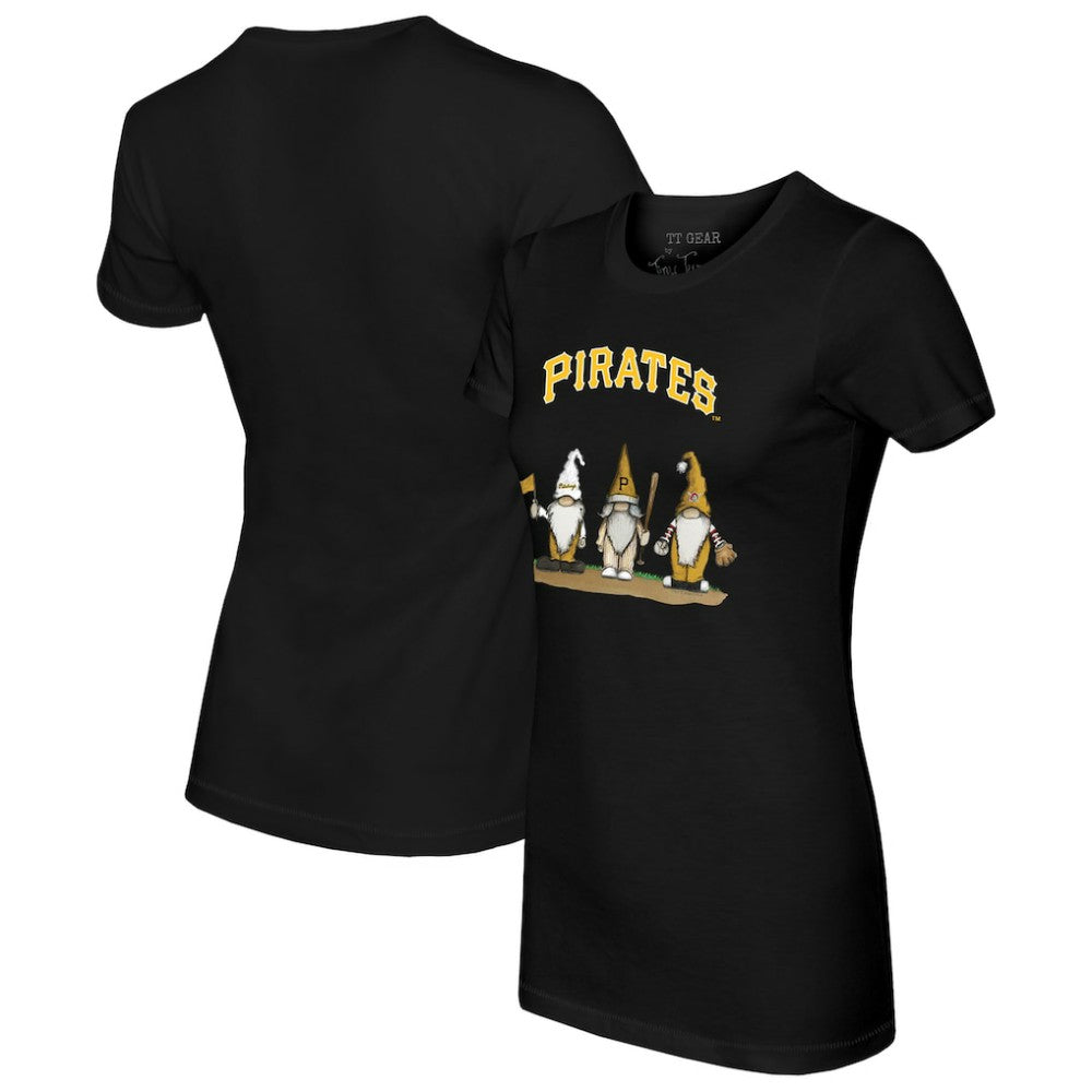 Pittsburgh Pirates Tiny Turnip Women's Gnomes T-Shirt Black