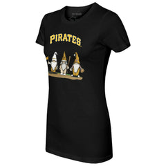 Pittsburgh Pirates Tiny Turnip Women's Gnomes T-Shirt Black