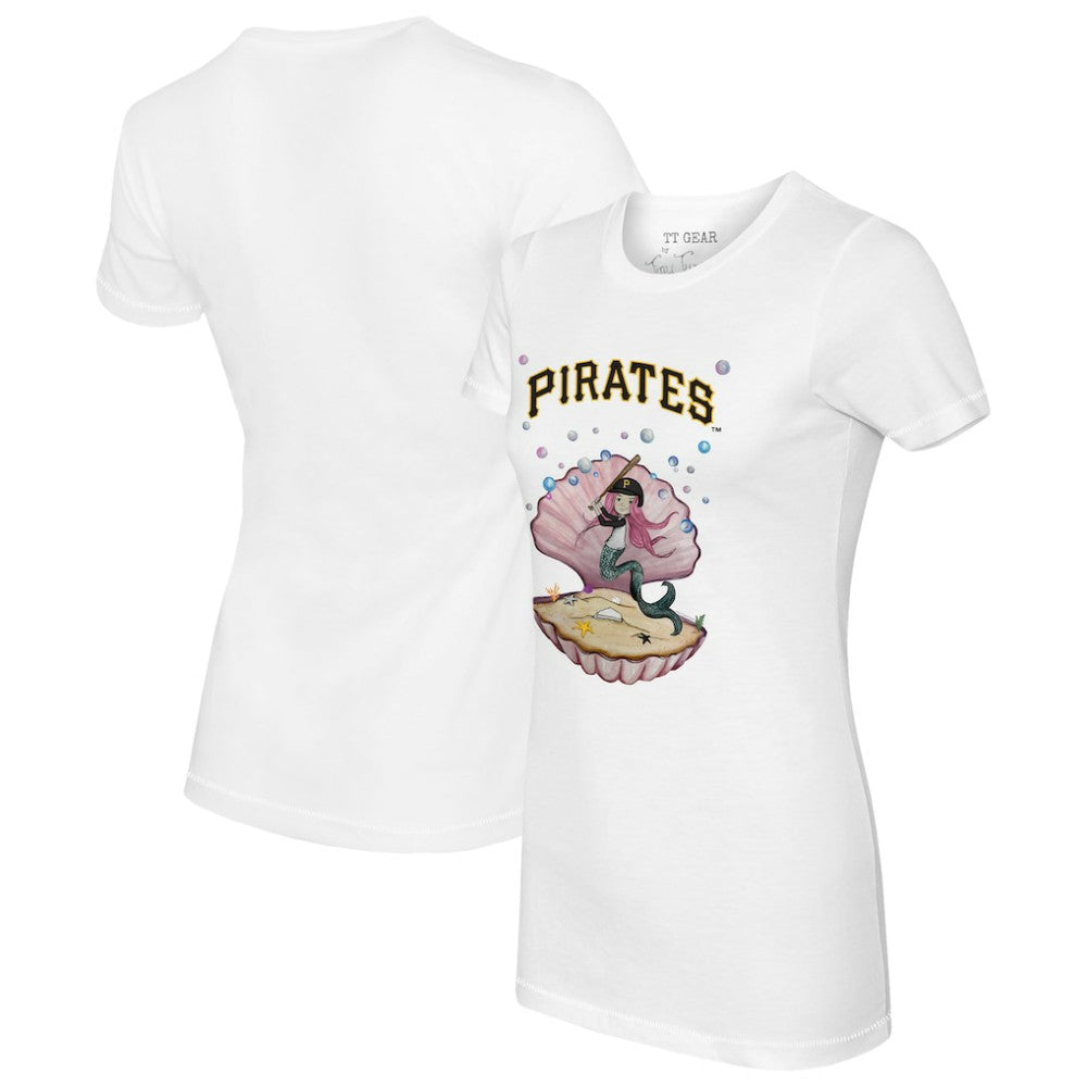 Pittsburgh Pirates Tiny Turnip Women's Mermaid T-Shirt White