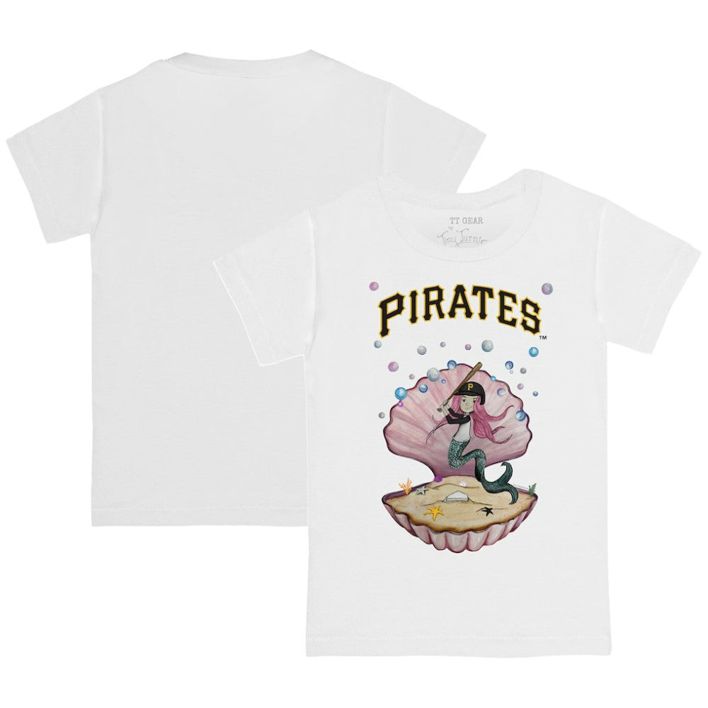 Pittsburgh Pirates Tiny Turnip Youth Mermaid T-Shirt White
